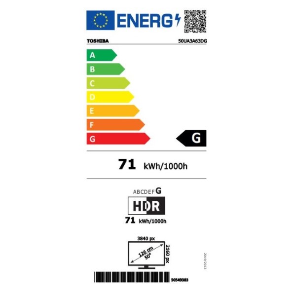 Smart TV Toshiba 50UA3A63DG 50” 4K Ultra HD DLED WiFi Black - Image 2